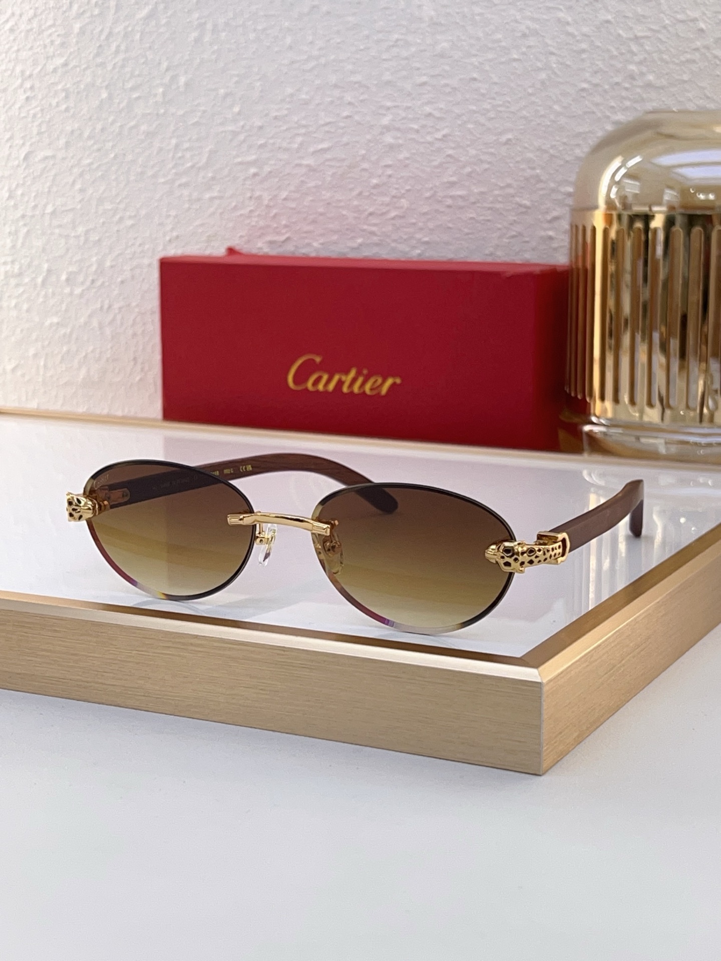 Cartier CT0615S Oval - Shaped Sunglasses