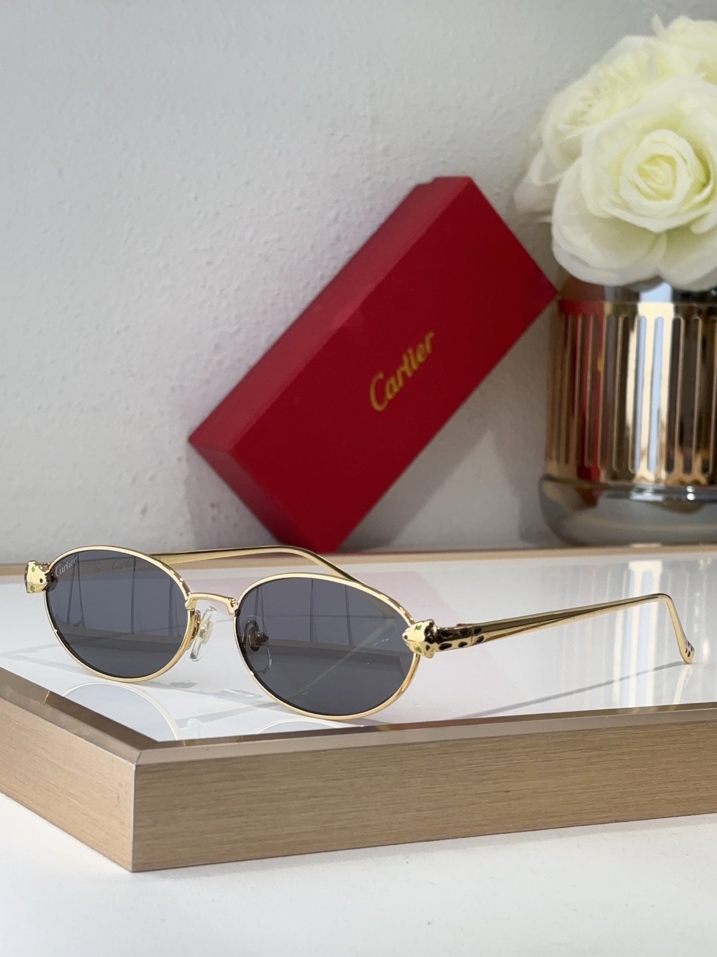 Cartier CT0608S Oval - Shaped Sunglasses
