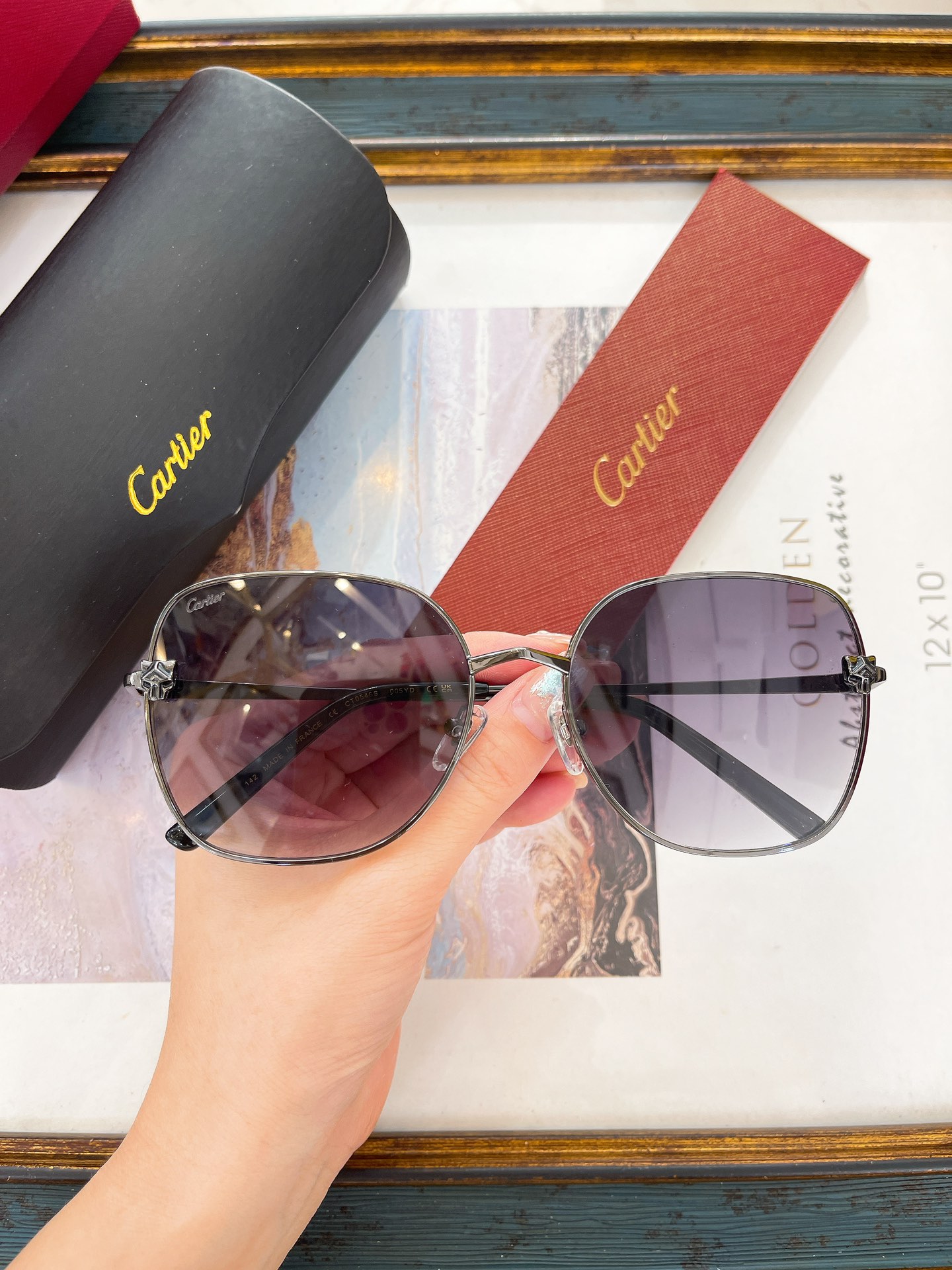 Cartier CT0052S Hexagonal - Shaped Metal - Framed Optical Glasses