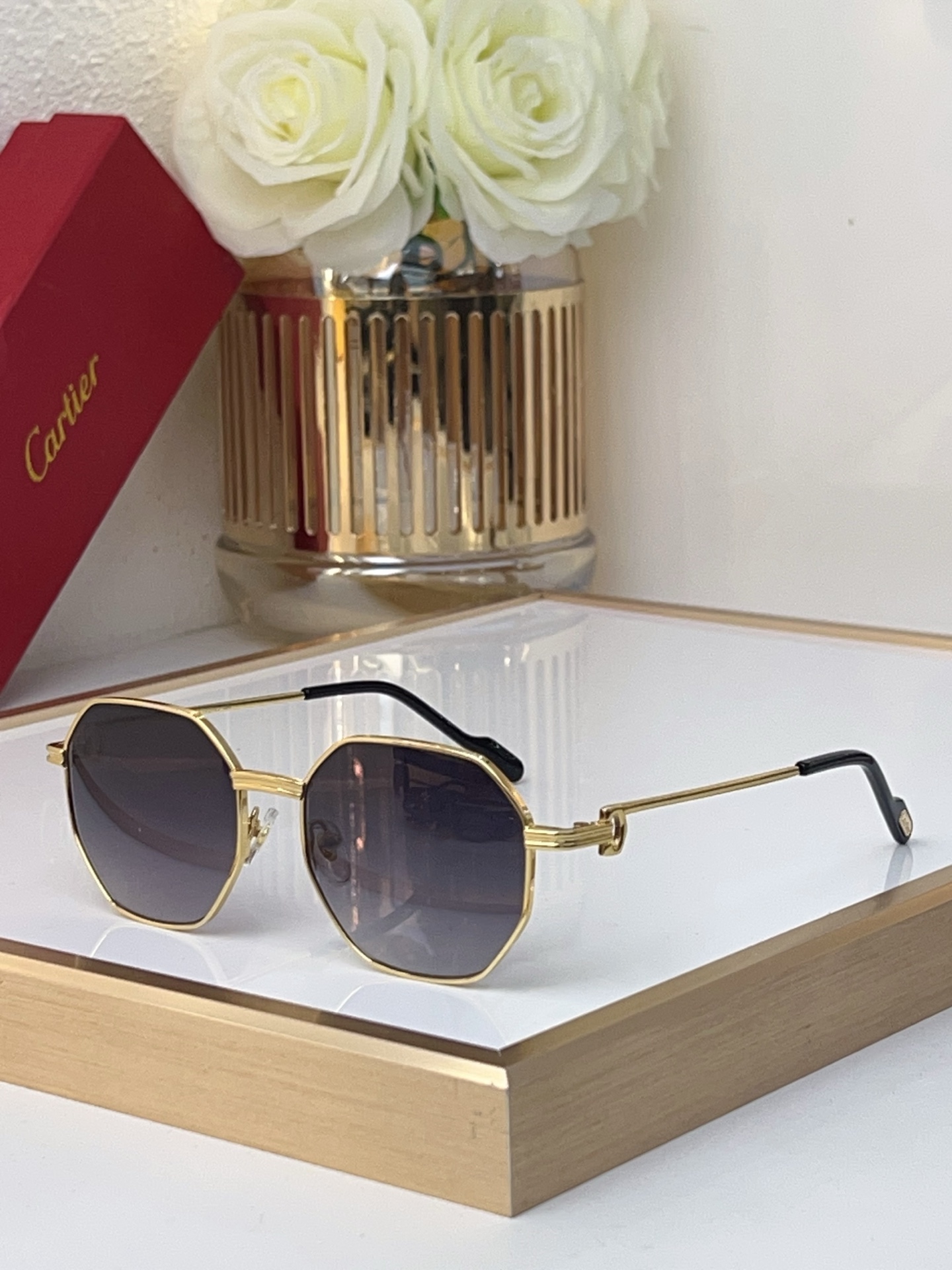 Cartier CT0628S Full - Rim Octagonal Sunglasses