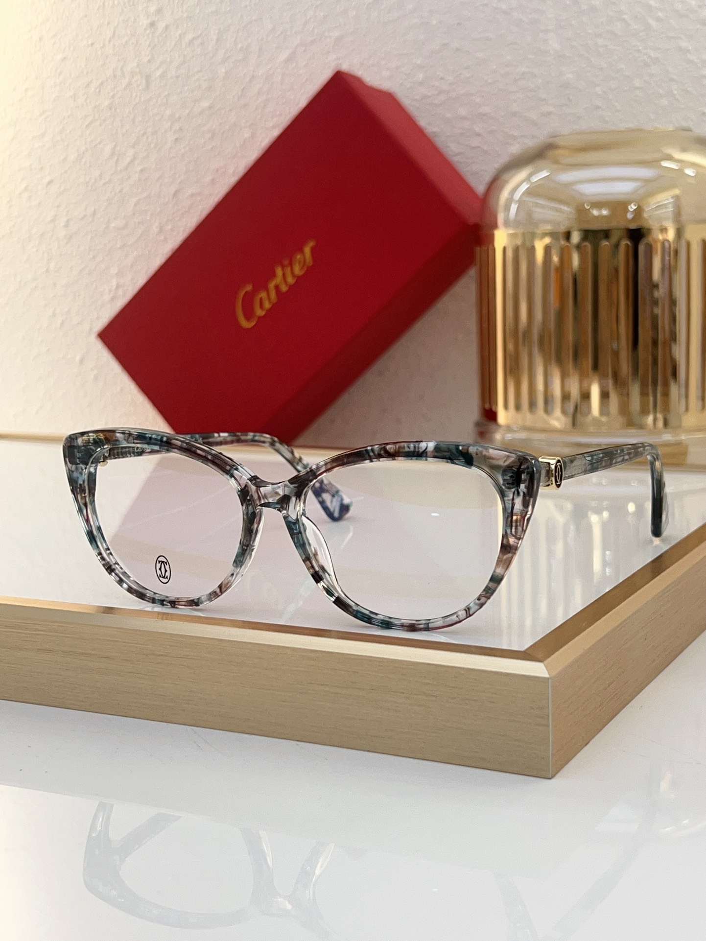 Cartier CT0627S Full - Rim Cat - Eye Optical Frames