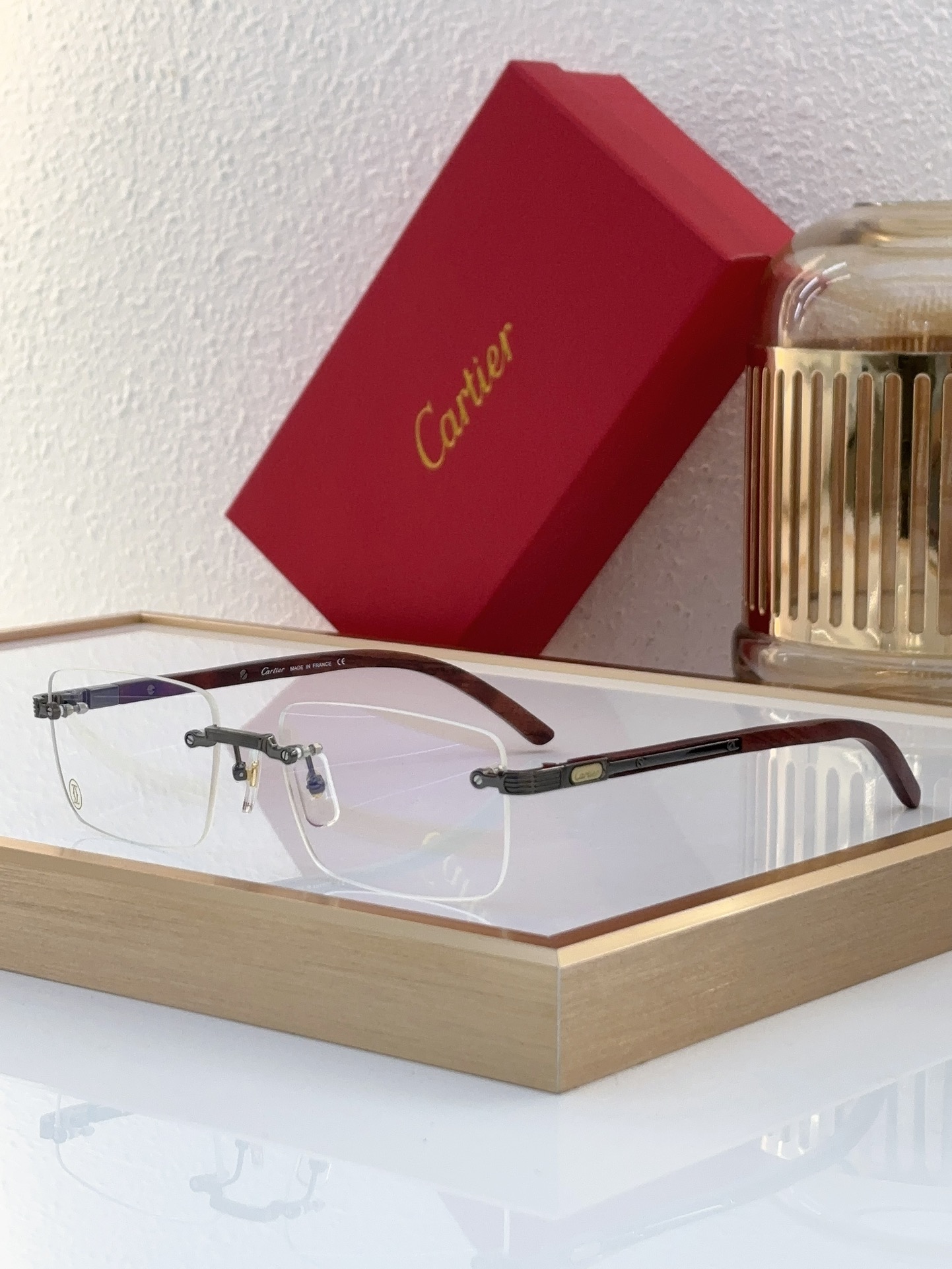 Cartier CT0619S Rimless Rectangular Optical Frames