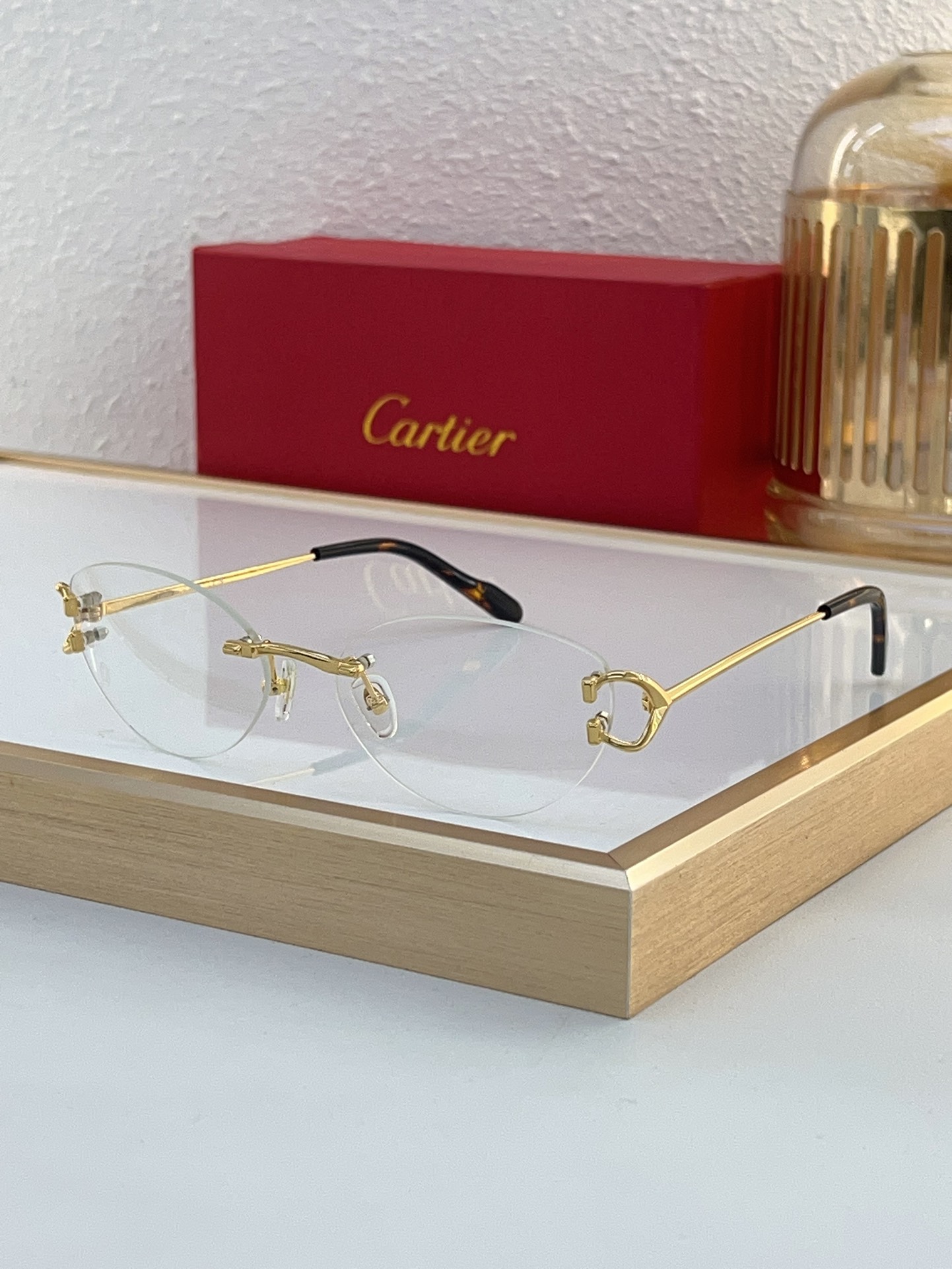 Cartier CT0615S Rimless Oval Optical Frames