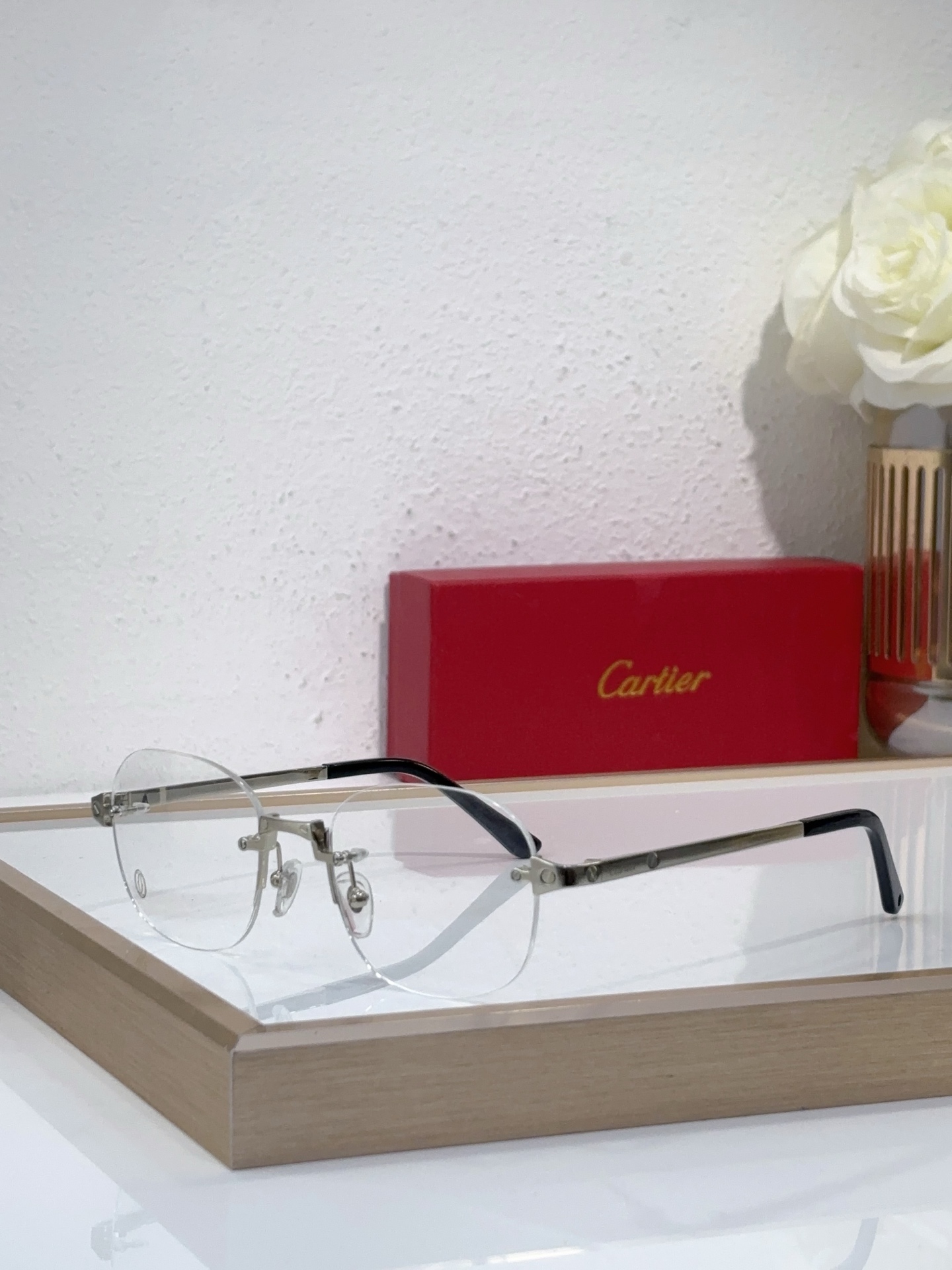 Cartier CT0609S Rimless Oval Optical Frames