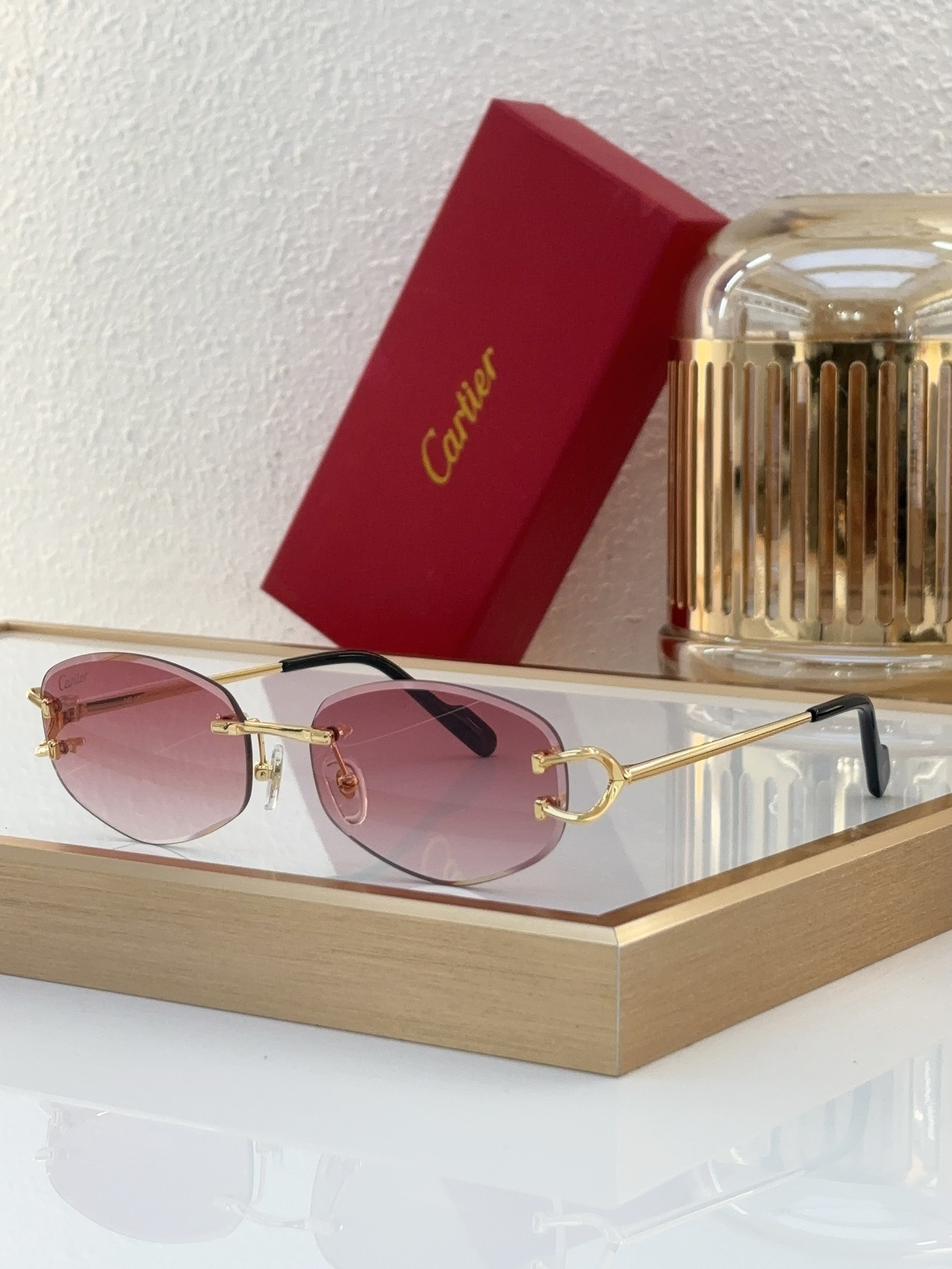 Cartier CT0557S Rimless “C” - Buckle Sunglasses