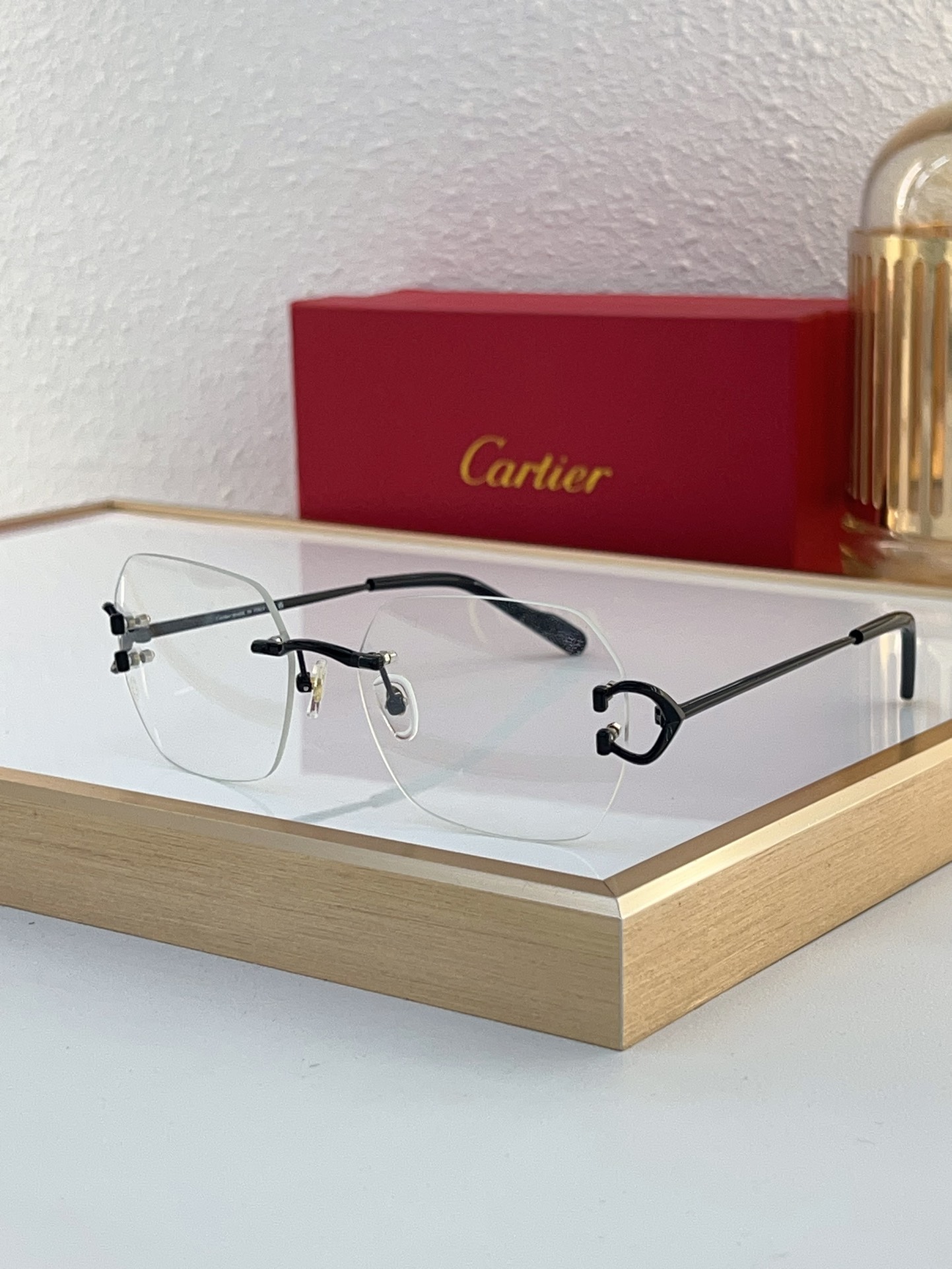 Cartier CT0416S – Gold Minimalist Wireframe Eyeglasses
