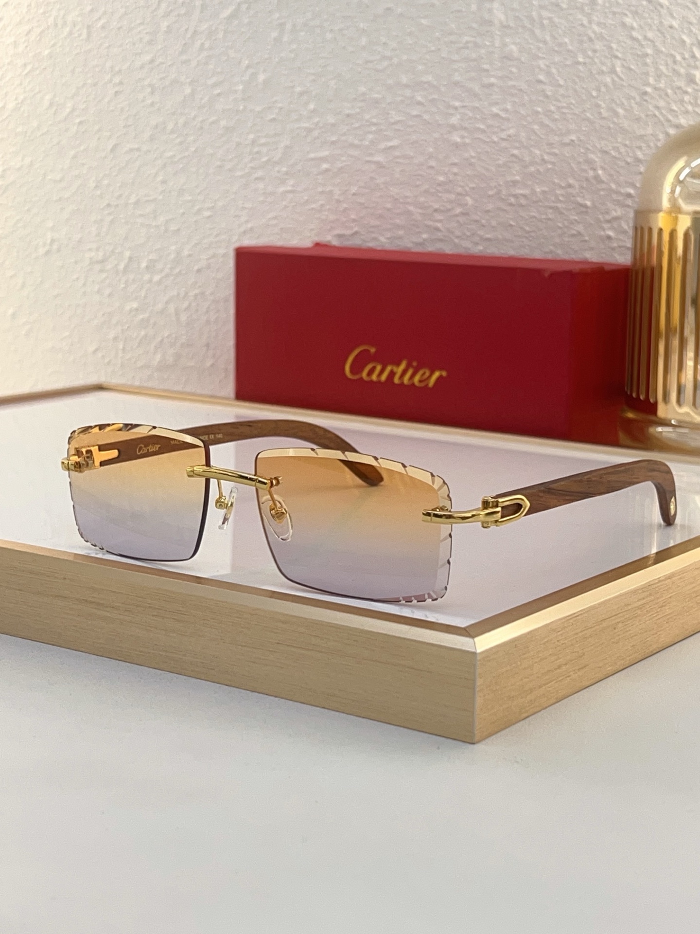 Cartier CT0243S Gradient Rimless Sunglasses