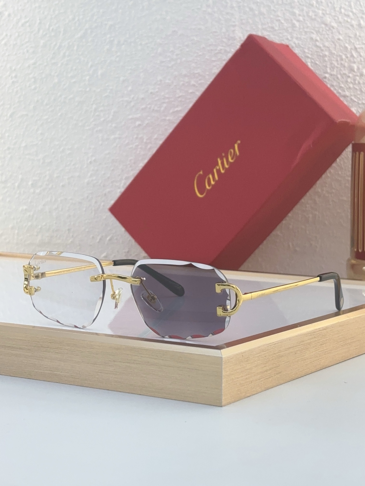 Cartier CT0092O Octagonal Rimless Sunglasses