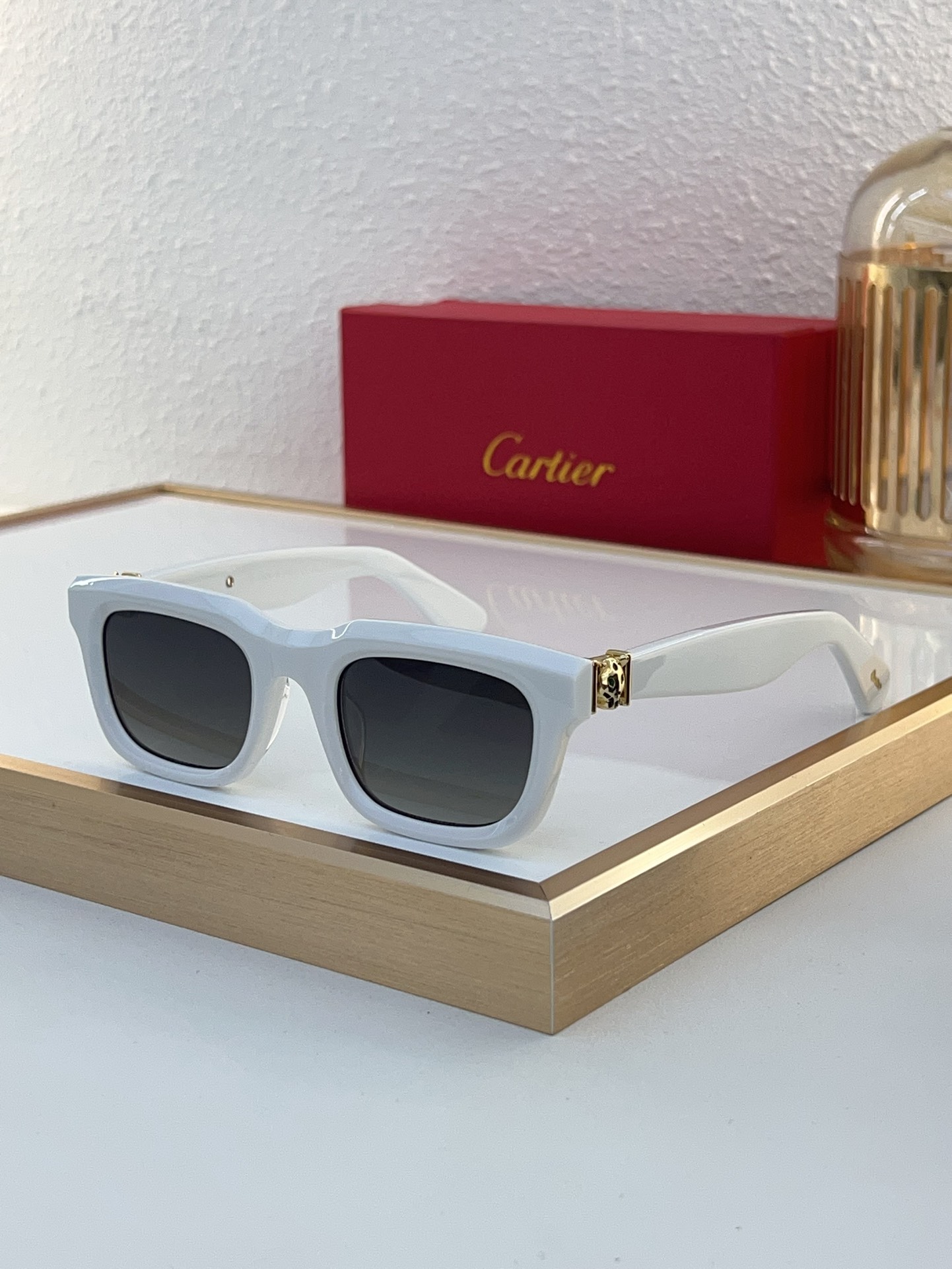 Cartier CT0508S Panther Décor Square Sunglasses