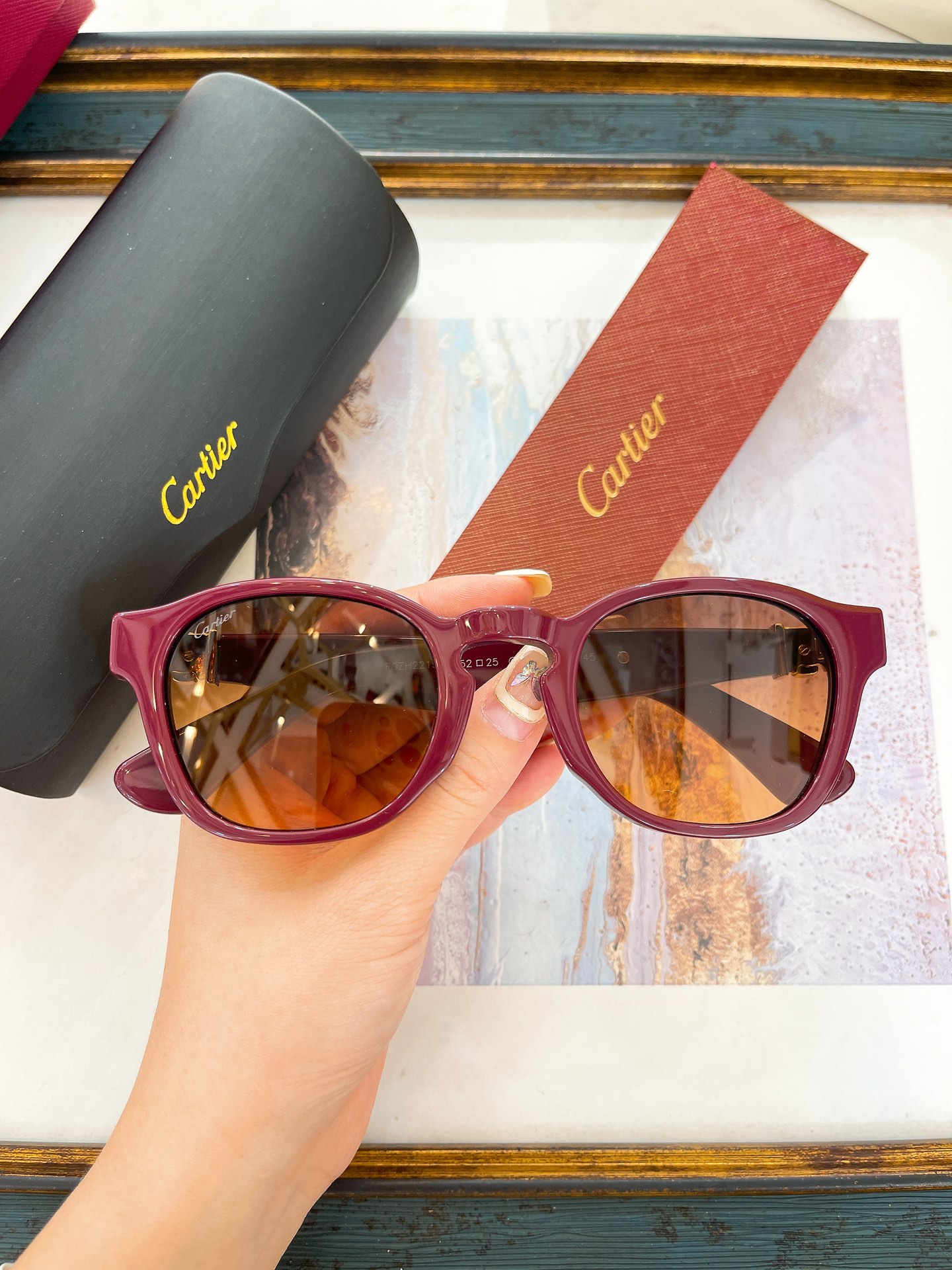 Cartier CT0507S Sculpted Oval Sunglasses