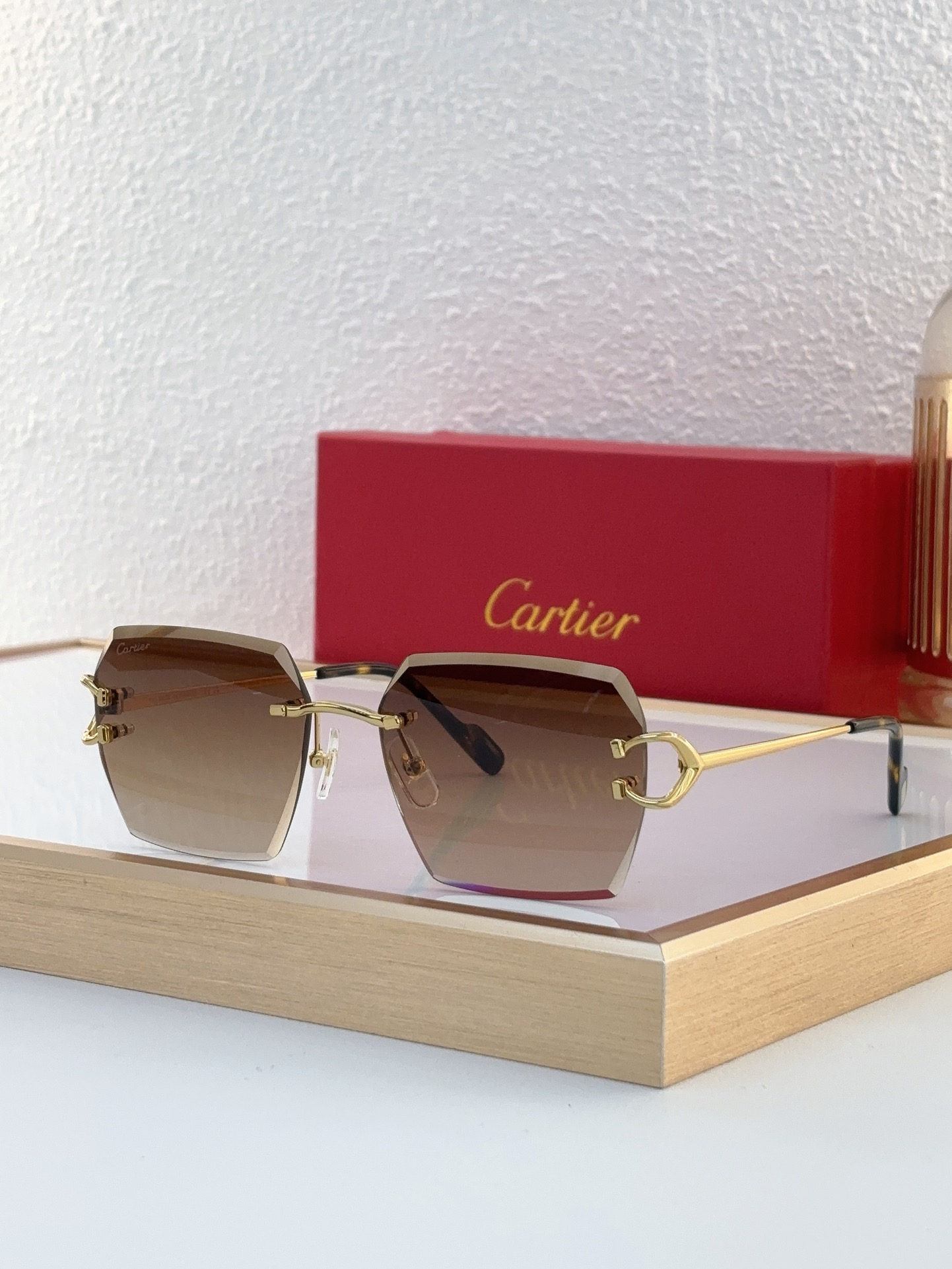 Cartier CT0466O Hexagonal-Frame Metal-Tipped Sunglasses
