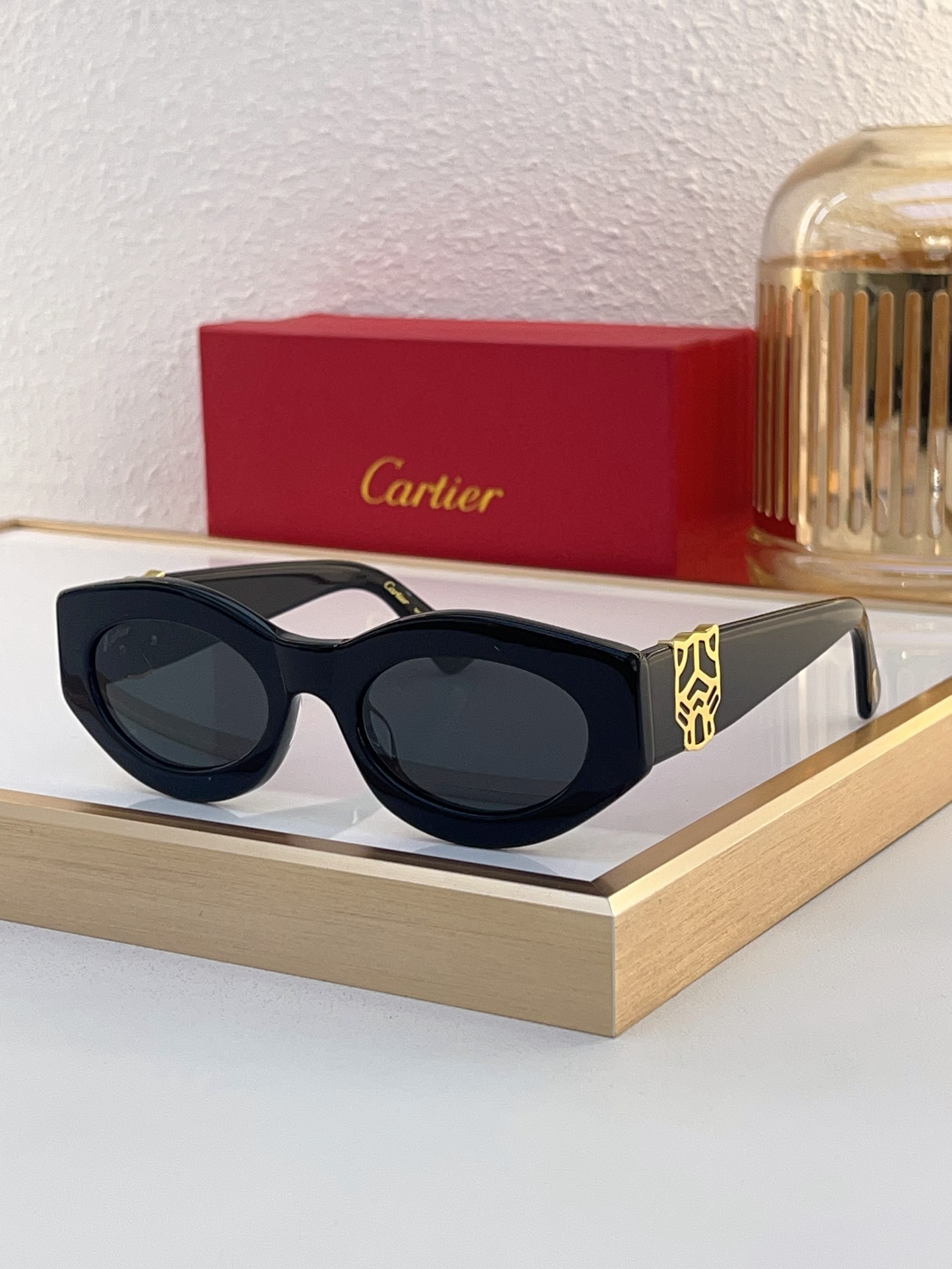 Cartier CT0313S Sculpted Temple Oval Sunglasses