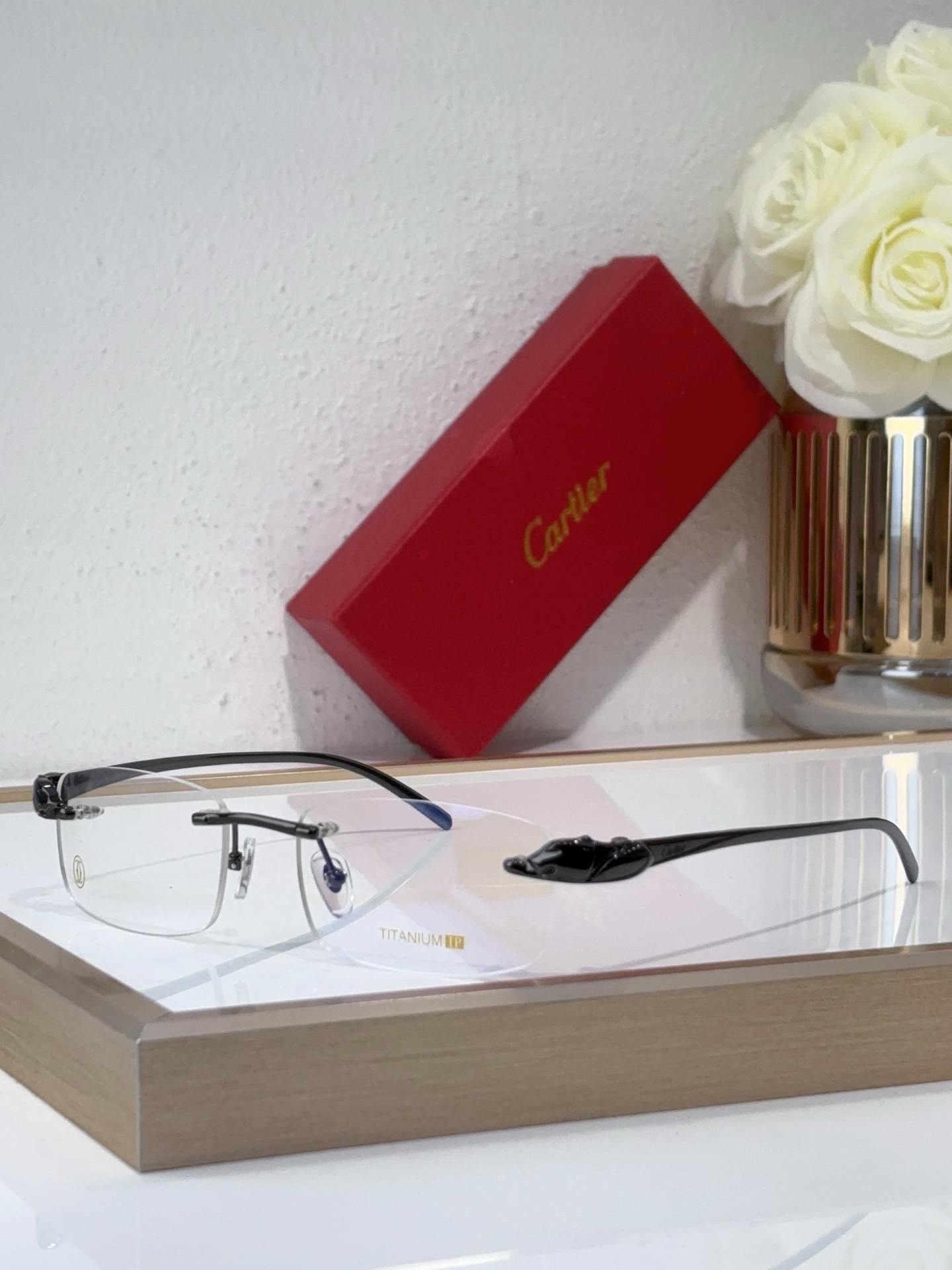 Cartier 8200875 Rimless Titanium Eyeglasses