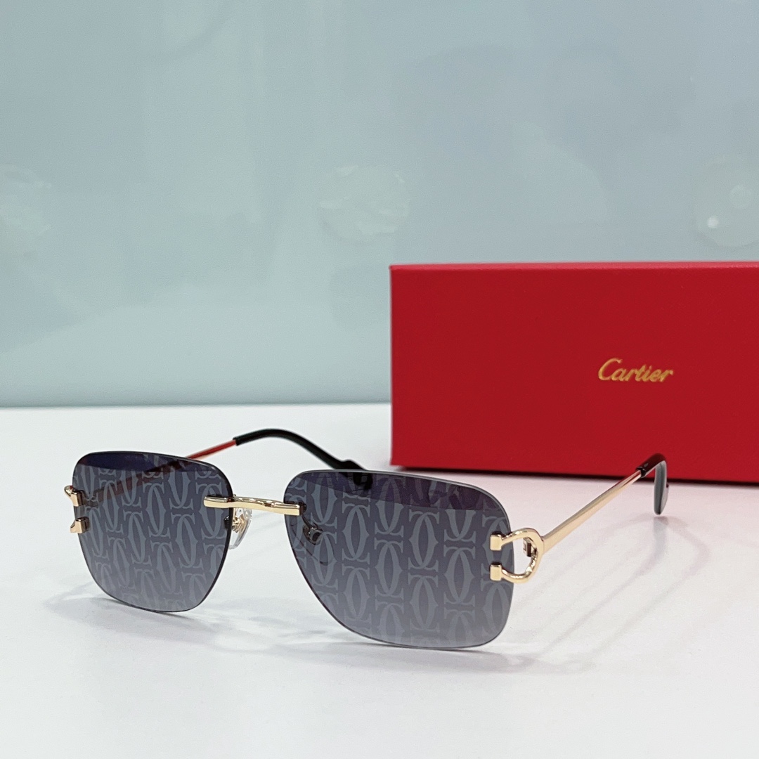 Cartier CT0330S Rimless Square Sunglasses