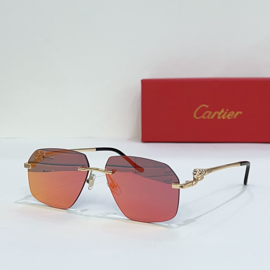 artier CT0281S Panther de Cartier Rimless Sunglasses
