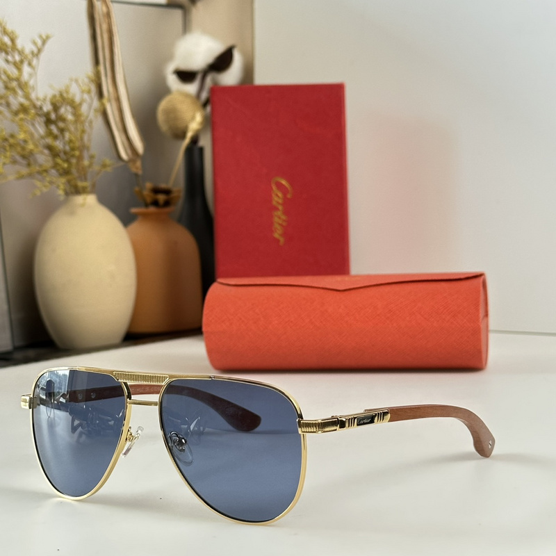 Cartier CT0062S Godron-Detail Pilot Sunglasses
