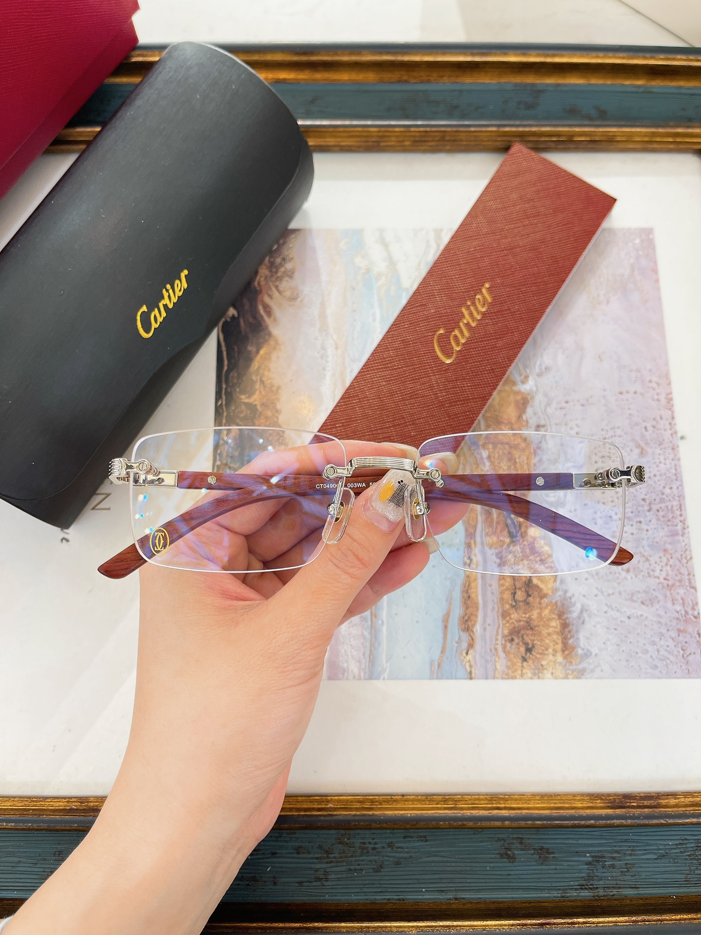 Cartier CT0490O Riviera Ébène Rimless