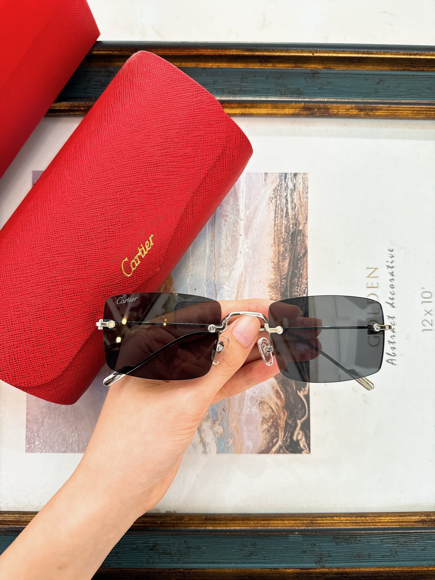 Cartier Luxury Rectangular Sunglasses CT0382O